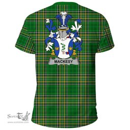 Irish Mackesy Coat of Arms Family Crest Ireland T Shirt Irish National Tartan Irish County T Shirts