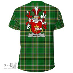 Irish Mohun or Mohan Coat of Arms Family Crest Ireland T Shirt Irish National Tartan Irish County T Shirts