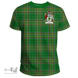 Irish McCluskey Coat of Arms Family Crest Ireland T Shirt Irish National Tartan Irish County T Shirts