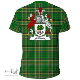Irish McCluskey Coat of Arms Family Crest Ireland T Shirt Irish National Tartan Irish County T Shirts