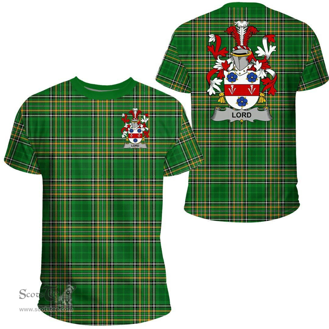 Irish Lord Coat of Arms Family Crest Ireland T Shirt Irish National Tartan Irish County T Shirts