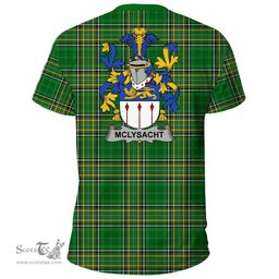 Irish McLysacht or Lysacht Coat of Arms Family Crest Ireland T Shirt Irish National Tartan Irish County T Shirts