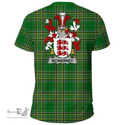 Irish McInerney Coat of Arms Family Crest Ireland T Shirt Irish National Tartan Irish County T Shirts