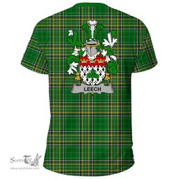 Irish Leech Coat of Arms Family Crest Ireland T Shirt Irish National Tartan Irish County T Shirts