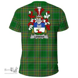 Irish Lenihan or O'Lenaghan Coat of Arms Family Crest Ireland T Shirt Irish National Tartan Irish County T Shirts