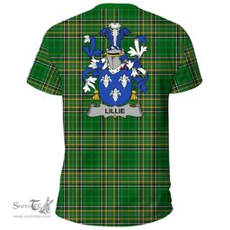 Irish Lillie or MacLilly Coat of Arms Family Crest Ireland T Shirt Irish National Tartan Irish County T Shirts