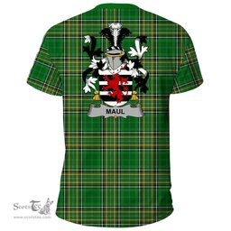 Irish Maul or Maule Coat of Arms Family Crest Ireland T Shirt Irish National Tartan Irish County T Shirts