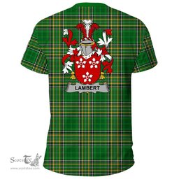 Irish Lambert Coat of Arms Family Crest Ireland T Shirt Irish National Tartan Irish County T Shirts