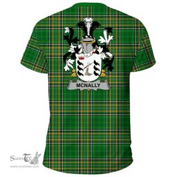 Irish McNally Coat of Arms Family Crest Ireland T Shirt Irish National Tartan Irish County T Shirts