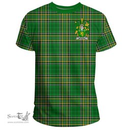 Irish McHugh or MacHugh Coat of Arms Family Crest Ireland T Shirt Irish National Tartan Irish County T Shirts