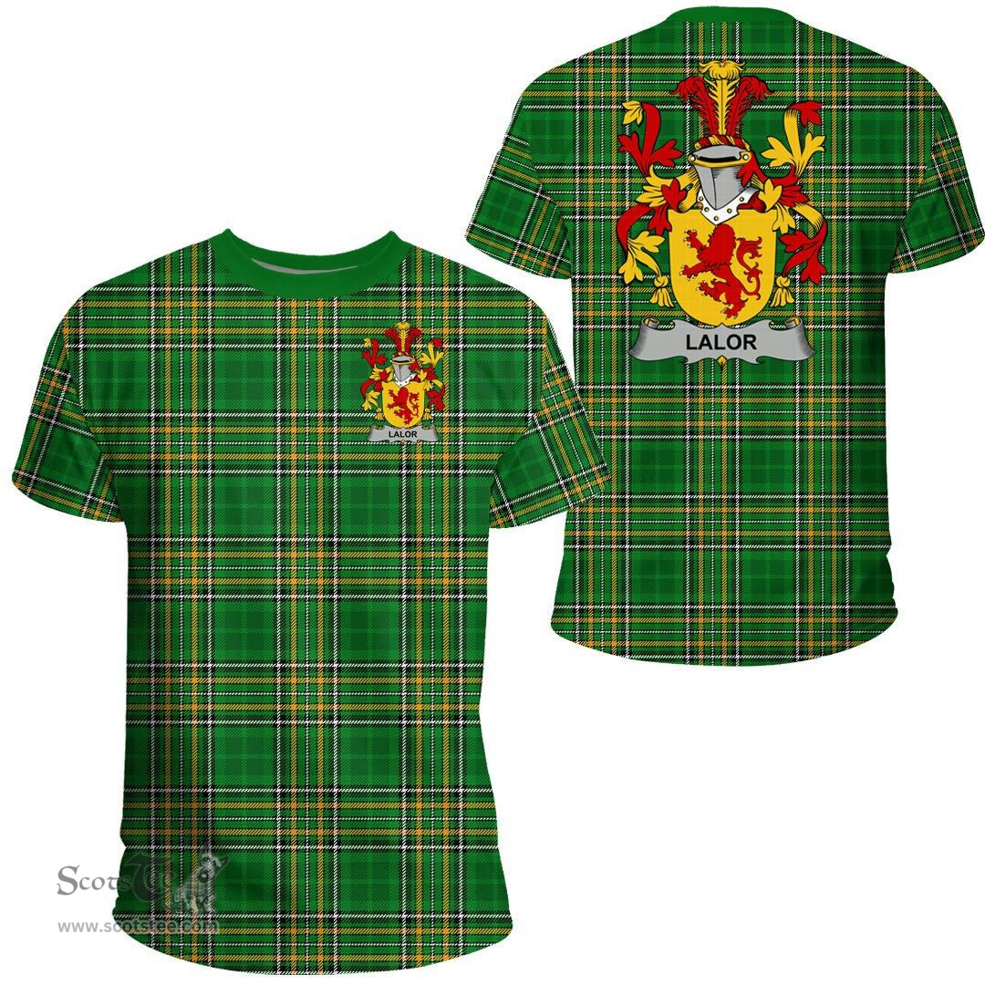 Irish Lalor or O'Lawlor Coat of Arms Family Crest Ireland T Shirt Irish National Tartan Irish County T Shirts