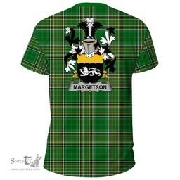 Irish Margetson Coat of Arms Family Crest Ireland T Shirt Irish National Tartan Irish County T Shirts