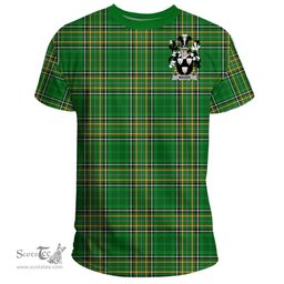 Irish Magee or McGee Coat of Arms Family Crest Ireland T Shirt Irish National Tartan Irish County T Shirts