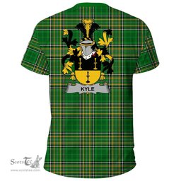 Irish Kyle Coat of Arms Family Crest Ireland T Shirt Irish National Tartan Irish County T Shirts