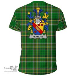 Irish Penrose Coat of Arms Family Crest Ireland T Shirt Irish National Tartan Irish County T Shirts