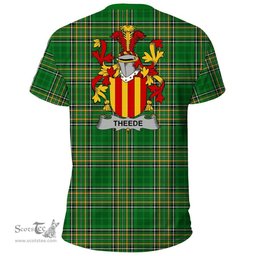 Irish Theede Coat of Arms Family Crest Ireland T Shirt Irish National Tartan Irish County T Shirts
