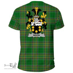 Irish Nixon Coat of Arms Family Crest Ireland T Shirt Irish National Tartan Irish County T Shirts