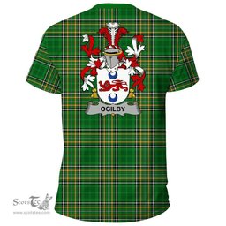 Irish Ogilby Coat of Arms Family Crest Ireland T Shirt Irish National Tartan Irish County T Shirts