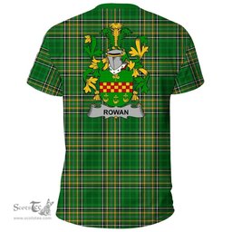 Irish Rowan Coat of Arms Family Crest Ireland T Shirt Irish National Tartan Irish County T Shirts