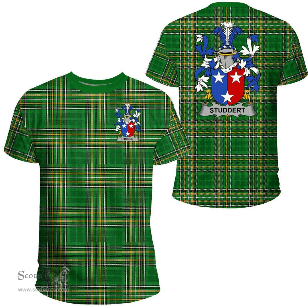 Irish Studdert Coat of Arms Family Crest Ireland T Shirt Irish National Tartan Irish County T Shirts