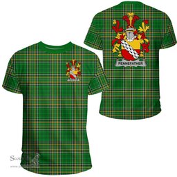 Irish Pennefather Coat of Arms Family Crest Ireland T Shirt Irish National Tartan Irish County T Shirts