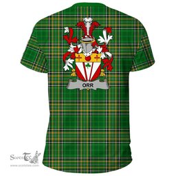 Irish Orr Coat of Arms Family Crest Ireland T Shirt Irish National Tartan Irish County T Shirts