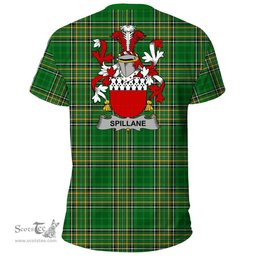 Irish Spillane or O'Spillane Coat of Arms Family Crest Ireland T Shirt Irish National Tartan Irish County T Shirts