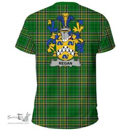 Irish Regan or O'Regan Coat of Arms Family Crest Ireland T Shirt Irish National Tartan Irish County T Shirts