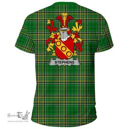 Irish Stephens Coat of Arms Family Crest Ireland T Shirt Irish National Tartan Irish County T Shirts