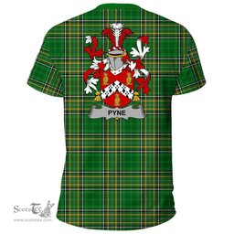 Irish Pyne Coat of Arms Family Crest Ireland T Shirt Irish National Tartan Irish County T Shirts