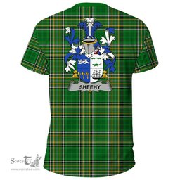 Irish Sheehy or McSheehy Coat of Arms Family Crest Ireland T Shirt Irish National Tartan Irish County T Shirts