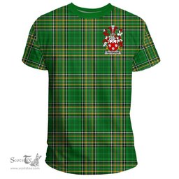 Irish Patterson Coat of Arms Family Crest Ireland T Shirt Irish National Tartan Irish County T Shirts