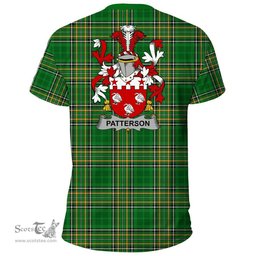 Irish Patterson Coat of Arms Family Crest Ireland T Shirt Irish National Tartan Irish County T Shirts