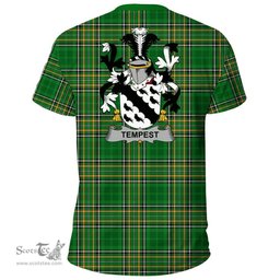 Irish Tempest Coat of Arms Family Crest Ireland T Shirt Irish National Tartan Irish County T Shirts