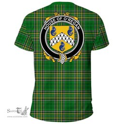 Irish House of O'REGAN Coat of Arms Family Crest Ireland T Shirt Irish National Tartan Irish County T Shirts