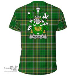 Irish Kilkelly or Killikelly Coat of Arms Family Crest Ireland T Shirt Irish National Tartan Irish County T Shirts