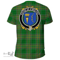 Irish House of O'MOLONY Coat of Arms Family Crest Ireland T Shirt Irish National Tartan Irish County T Shirts