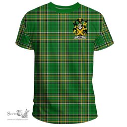 Irish Nunn Coat of Arms Family Crest Ireland T Shirt Irish National Tartan Irish County T Shirts