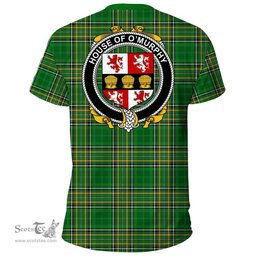 Irish House of O'MURPHY (Muskerry) Coat of Arms Family Crest Ireland T Shirt Irish National Tartan Irish County T Shirts