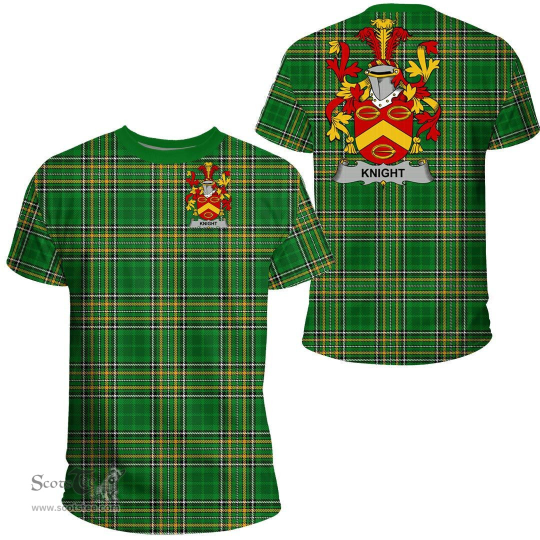 Irish Knight Coat of Arms Family Crest Ireland T Shirt Irish National Tartan Irish County T Shirts