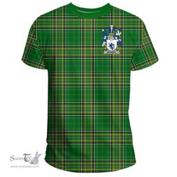 Irish McRery or McCrery Coat of Arms Family Crest Ireland T Shirt Irish National Tartan Irish County T Shirts