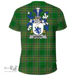 Irish McRery or McCrery Coat of Arms Family Crest Ireland T Shirt Irish National Tartan Irish County T Shirts