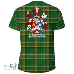 Irish McClintock Coat of Arms Family Crest Ireland T Shirt Irish National Tartan Irish County T Shirts