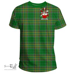 Irish Leeson Coat of Arms Family Crest Ireland T Shirt Irish National Tartan Irish County T Shirts