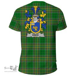 Irish Knox Coat of Arms Family Crest Ireland T Shirt Irish National Tartan Irish County T Shirts