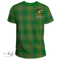 Irish Langford Coat of Arms Family Crest Ireland T Shirt Irish National Tartan Irish County T Shirts