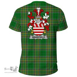 Irish Wakefield Coat of Arms Family Crest Ireland T Shirt Irish National Tartan Irish County T Shirts