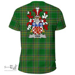 Irish Vian Coat of Arms Family Crest Ireland T Shirt Irish National Tartan Irish County T Shirts
