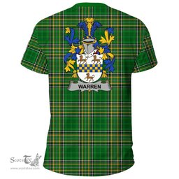 Irish Warren Coat of Arms Family Crest Ireland T Shirt Irish National Tartan Irish County T Shirts