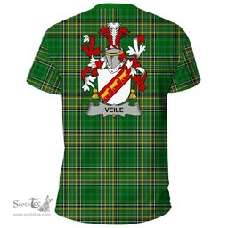 Irish Veile or Veale Coat of Arms Family Crest Ireland T Shirt Irish National Tartan Irish County T Shirts
